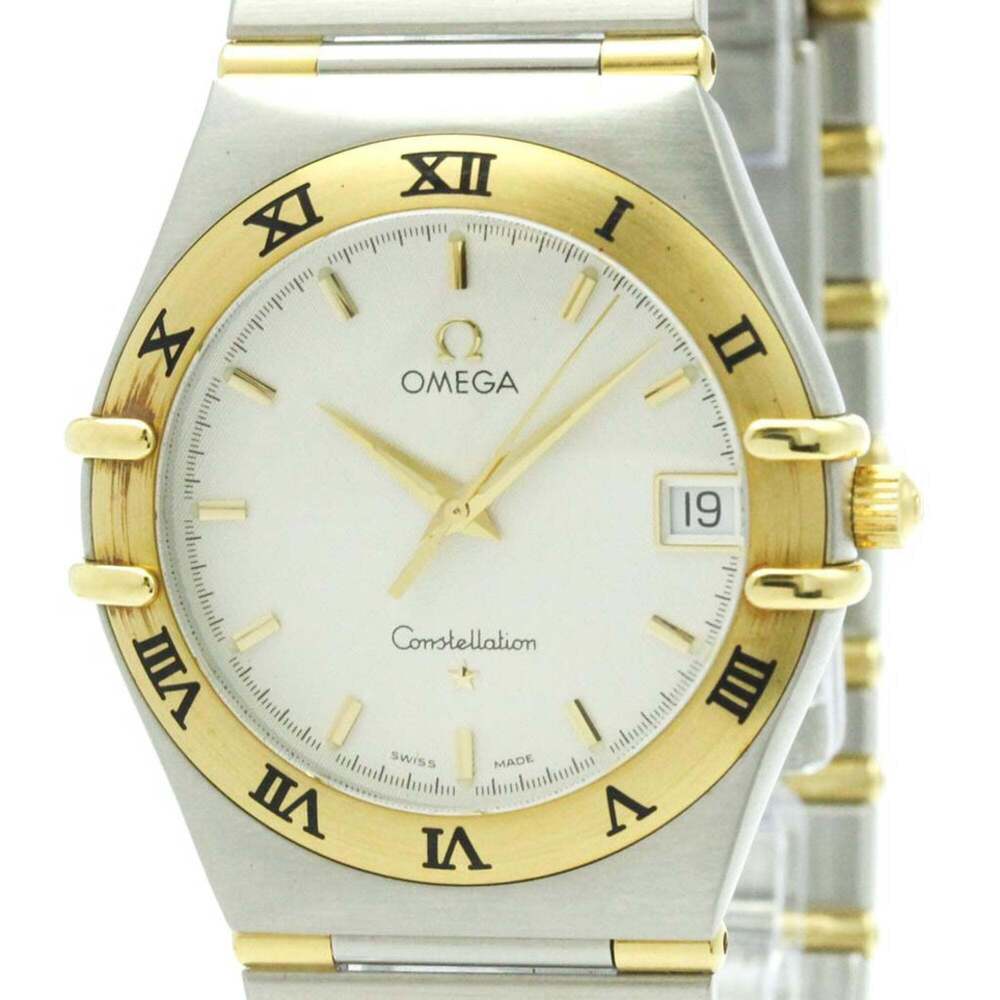 OMEGA Constellation 18K Gold Steel Quartz Mens Watch 1312.30 Polished